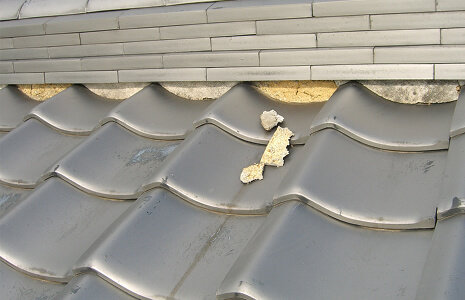 漆喰の劣化の写真