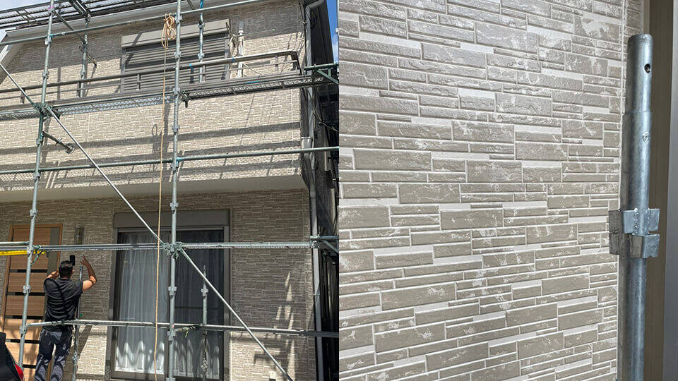 施工現場（2色塗装）の現場写真