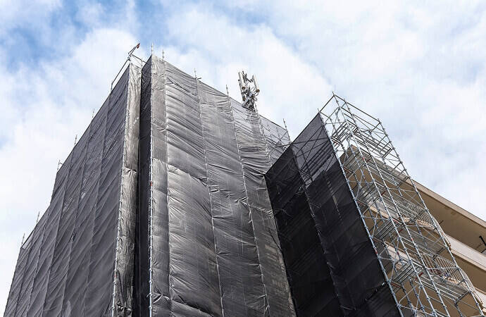 ネット養生の写真